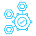 A graphic featuring interconnected gears and hexagonal shapes, symbolizing automation and process optimization.
