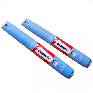 Two blue ozempic pens