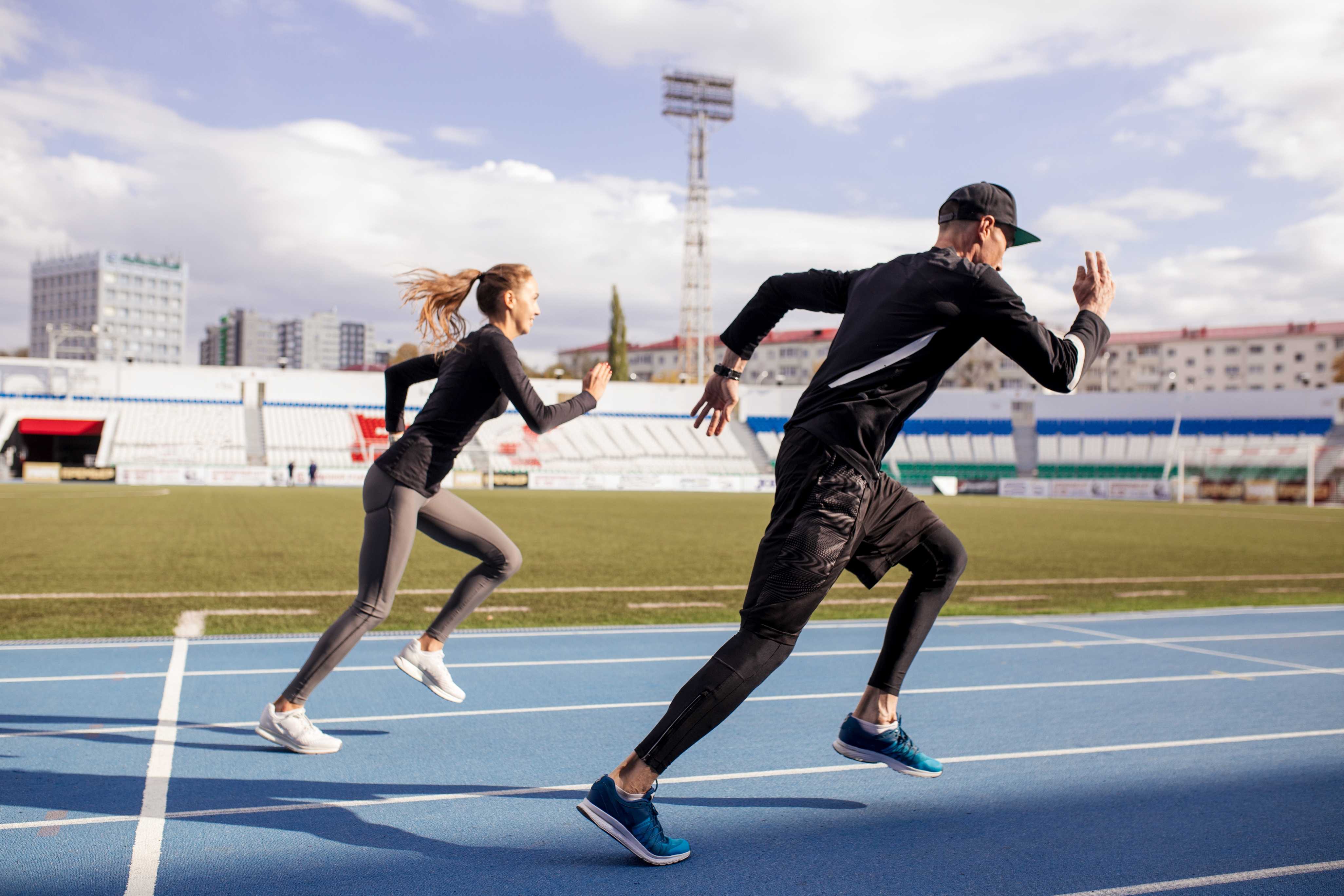 two active athletes