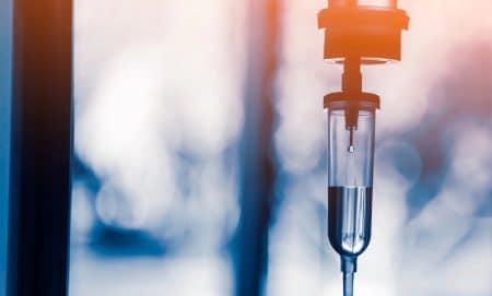 close up image of an iv dripping